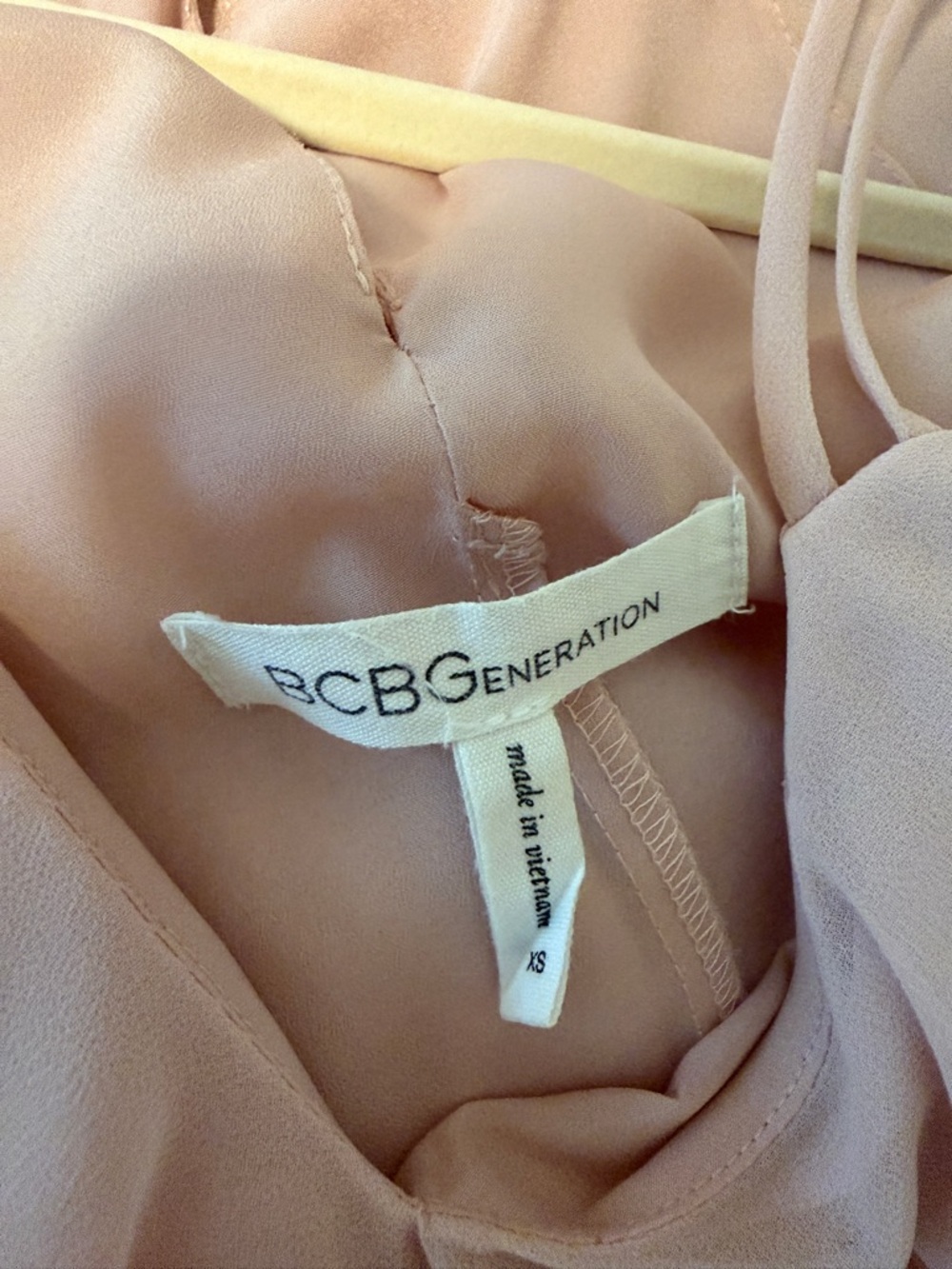 BCBGeneration Blush Pink Ruffle Slip Dress - Picture 4 of 4
